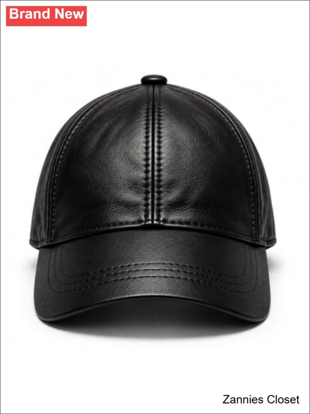 🤠 Genuine Sheepskin Leather Baseball Cap Trucker Dad Hat Adjustable Classic